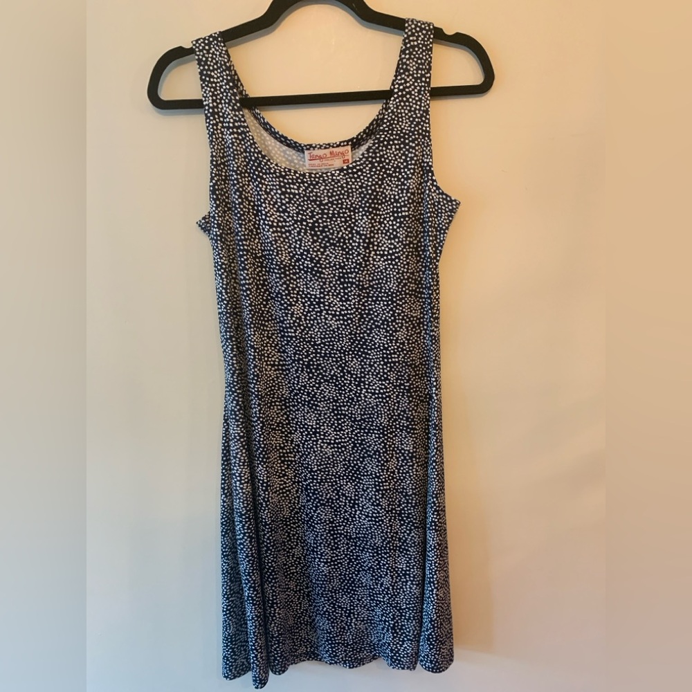 TANGO MANGO Navy and White Patterned Dress